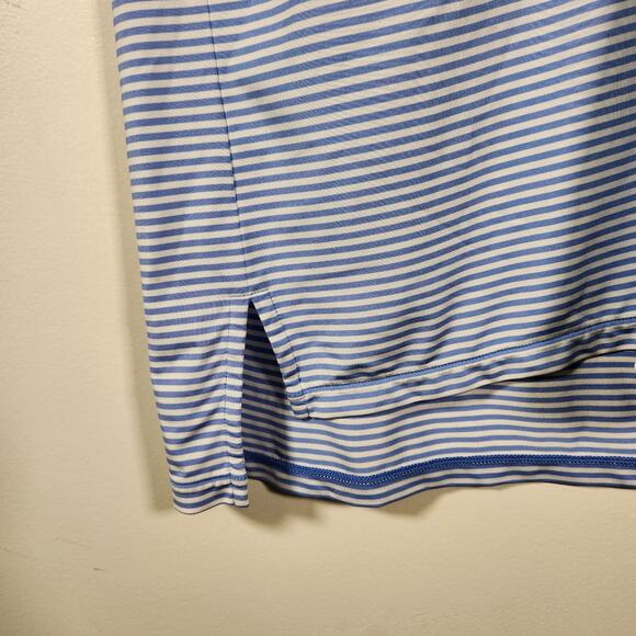 RLX RALPH LAUREN SS Golf Polo Men M Purple White Stripe Activewear CROOKED STICK - Picture 6 of 8